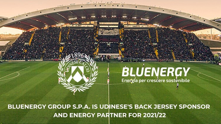 BLUENERGY GROUP & UDINESE CALCIO RENEW PARTNERSHIP FOR THE 2021-22 SEASON