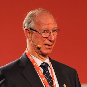 Jack Charlton leads a tribute to Bobby Moore during the opening ceremony at Soccerex, London Forum, Wembley Stadium  (Photo by Joe Giddens - EMPICS/PA Images via Getty Images)